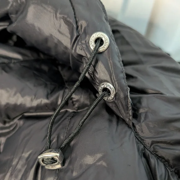 Calvin Klein Women's Hooded Packable Down Puffer Coat Jacket XL Black - Picture 10 of 11